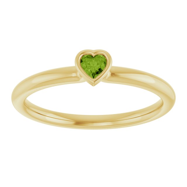 Natural Peridot | Heart | 3 x 3mm