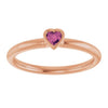Natural Pink Tourmaline | Heart | 3 x 3mm