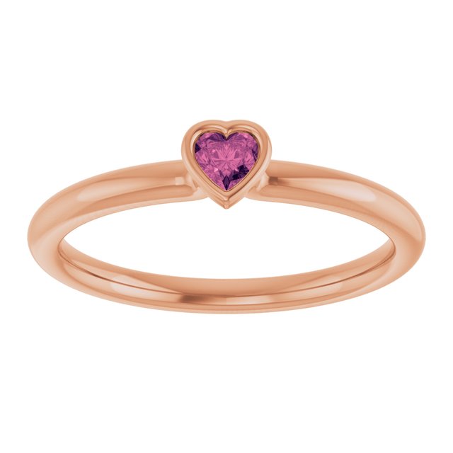 Natural Pink Tourmaline | Heart | 3 x 3mm