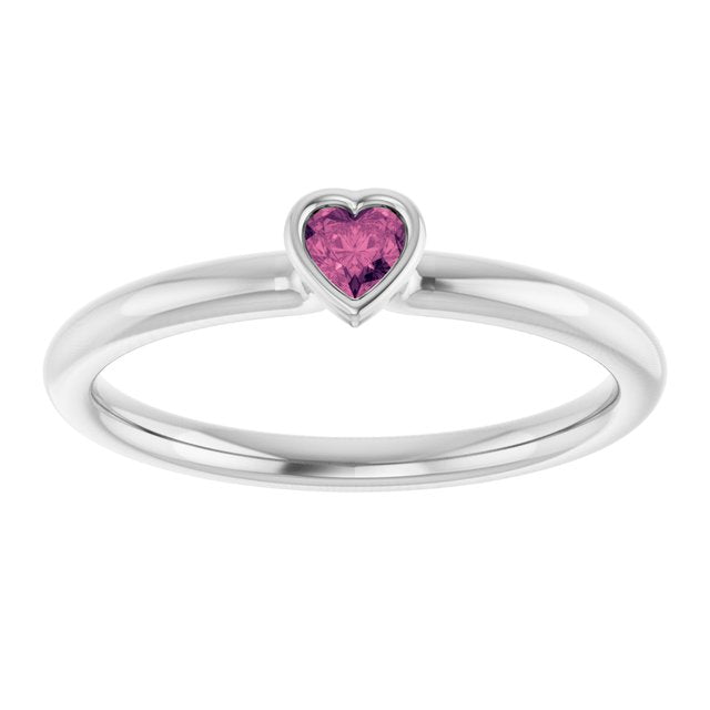 Natural Pink Tourmaline | Heart | 3 x 3mm