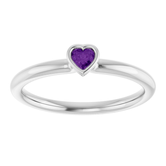 Natural Amethyst | Heart | 3 x 3mm