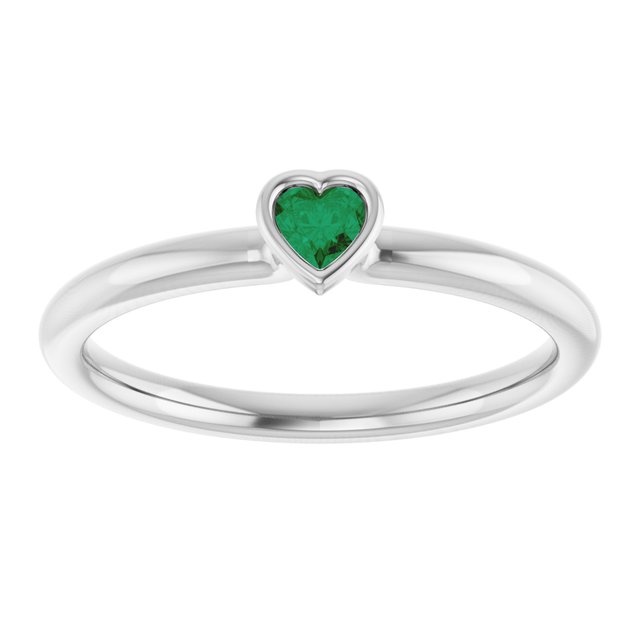 Lab-Grown Emerald | Heart | 3 x 3mm