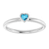 Natural Aquamarine | Heart | 3 x 3mm