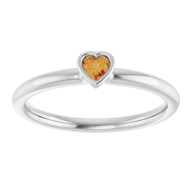 Natural Citrine | Heart | 3 x 3mm