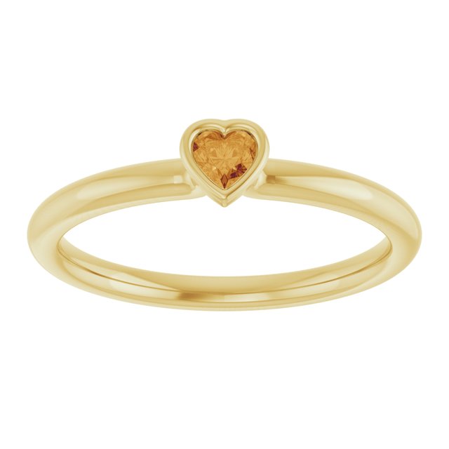 Natural Citrine | Heart | 3 x 3mm