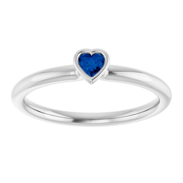 Lab-Grown Blue Sapphire | Heart | 3 x 3mm