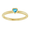 Natural Aquamarine | Heart | 3 x 3mm