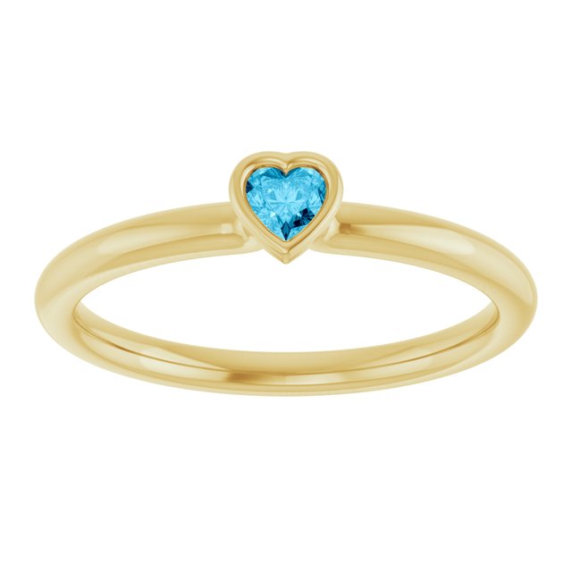 Natural Aquamarine | Heart | 3 x 3mm