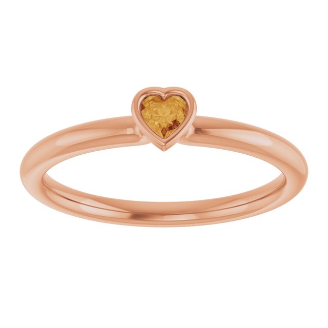 Natural Citrine | Heart | 3 x 3mm