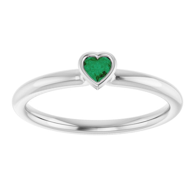Lab-Grown Emerald | Heart | 3 x 3mm