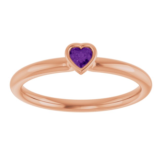 Natural Amethyst | Heart | 3 x 3mm