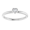 Natural White Sapphire | Heart | 3 x 3mm