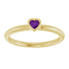 Natural Amethyst | Heart | 3 x 3mm