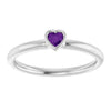 Natural Amethyst | Heart | 3 x 3mm