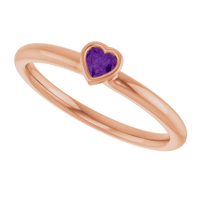 Natural Amethyst | Heart | 3 x 3mm
