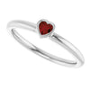 Natural Mozambique Garnet | Heart | 3 x 3mm