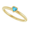 Natural Aquamarine | Heart | 3 x 3mm