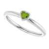 Natural Peridot | Heart | 3 x 3mm