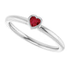 Natural Ruby | Heart | 3 x 3mm