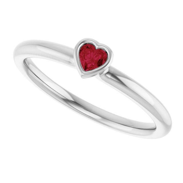 Natural Ruby | Heart | 3 x 3mm