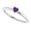 Natural Amethyst | Heart | 3 x 3mm