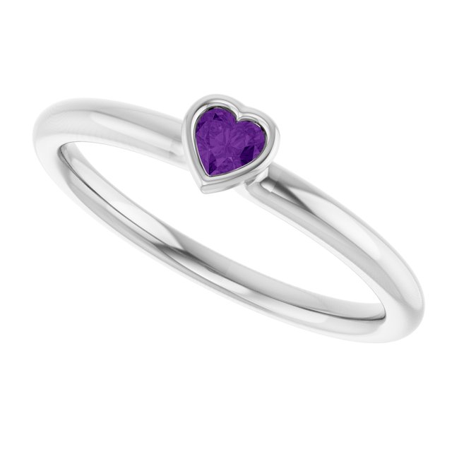 Natural Amethyst | Heart | 3 x 3mm