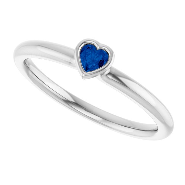 Lab-Grown Blue Sapphire | Heart | 3 x 3mm