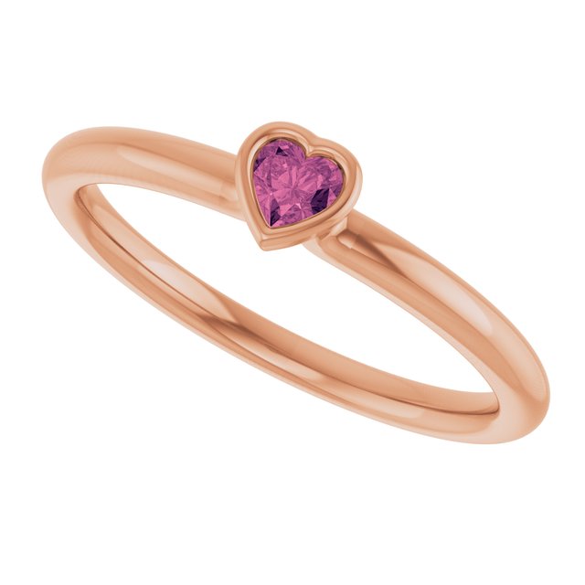 Natural Pink Tourmaline | Heart | 3 x 3mm
