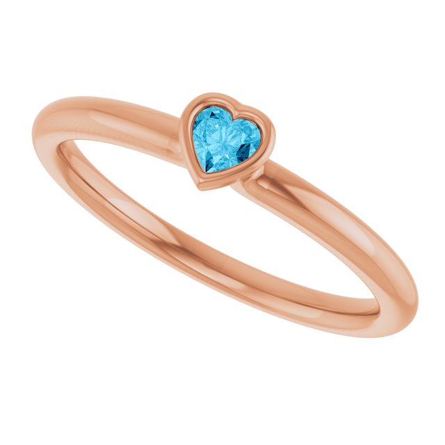 Natural Aquamarine | Heart | 3 x 3mm
