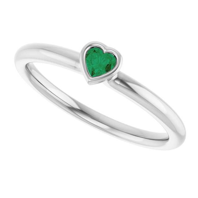 Lab-Grown Emerald | Heart | 3 x 3mm