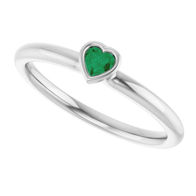 Lab-Grown Emerald | Heart | 3 x 3mm