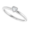 Natural White Sapphire | Heart | 3 x 3mm