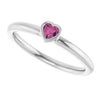 Natural Pink Tourmaline | Heart | 3 x 3mm
