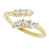 127221 / Ring / Set / 14K Yellow / Lab-Grown Diamond / Marquise / 4 X 2 Mm / Lab-Grown Diamond / Polished / 1/3 Ctw Lab-Grown Diamond Multi-Shape Bypass Ring