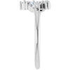 127221 / Ring / Set / 14K White / Lab-Grown Diamond / Marquise / 4 X 2 Mm / Lab-Grown Diamond / Polished / 1/3 Ctw Lab-Grown Diamond Multi-Shape Bypass Ring