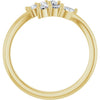 127221 / Ring / Set / 14K Yellow / Lab-Grown Diamond / Marquise / 4 X 2 Mm / Lab-Grown Diamond / Polished / 1/3 Ctw Lab-Grown Diamond Multi-Shape Bypass Ring