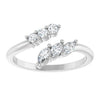 127221 / Ring / Set / 14K White / Lab-Grown Diamond / Marquise / 4 X 2 Mm / Lab-Grown Diamond / Polished / 1/3 Ctw Lab-Grown Diamond Multi-Shape Bypass Ring