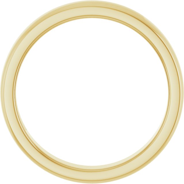 Polished Dome Matching Wedding Band in 14K Yellow Gold