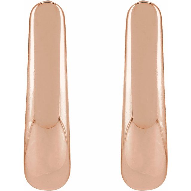 U-Hoop Earrings — 14K Rose Gold