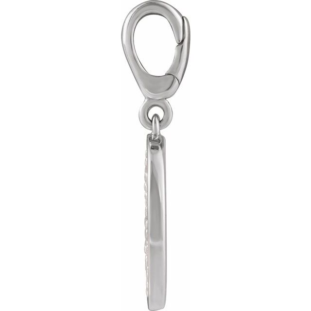 Pavé-Style Charm & Pendant — 14K White Gold