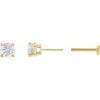 Natural Diamond | Round | 4mm :: 1/4 Ct | Lab-Grown Diamond | Round | 4mm :: 1/4 Ct