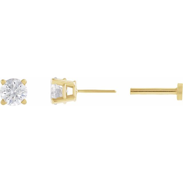 Natural Diamond | Round | 4mm :: 1/4 Ct | Lab-Grown Diamond | Round | 4mm :: 1/4 Ct