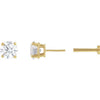 Natural Diamond | Round | 4.4mm :: 1/3 Ct | Lab-Grown Diamond | Round | 4.5mm :: 1/3 Ct