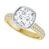 14K Yellow/White | Cushion