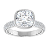 14K White | Cushion