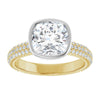 14K Yellow/White | Cushion