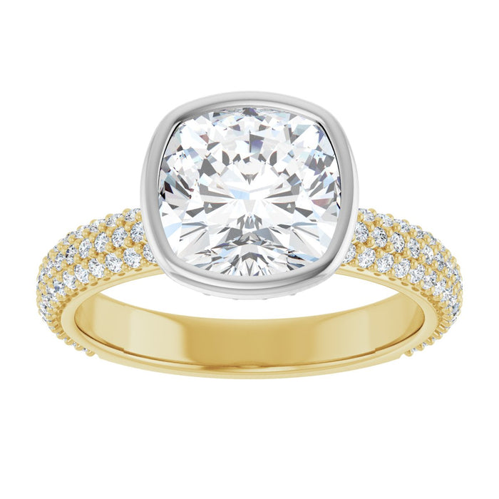 14K Yellow/White | Cushion