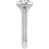 14K White | Round