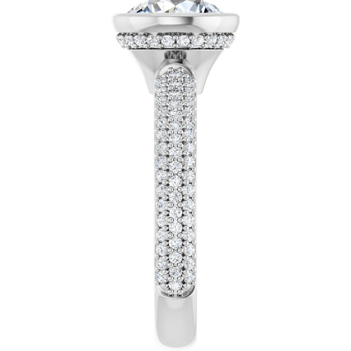 14K White | Round