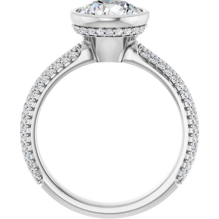 14K White | Round